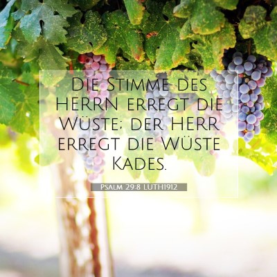 Picture 07 - Psalm 29:8 LUTH1912 - Die Stimme des HERRN erregt die Wüste; der HERR - Bible Verse Picture