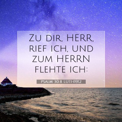 Picture 07 - Psalm 30:8 LUTH1912 - Zu dir, HERR, rief ich, und zum HERRN flehte - Bible Verse Picture