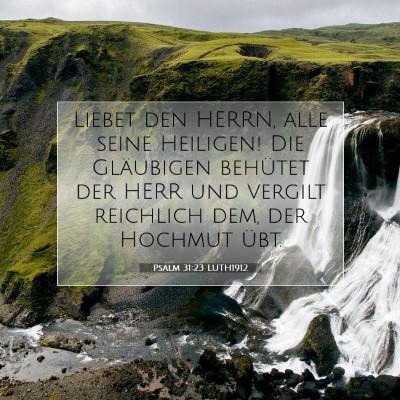 Picture 07 - Psalm 31:23 LUTH1912 - Liebet den HERRN, alle seine Heiligen! Die - Bible Verse Picture