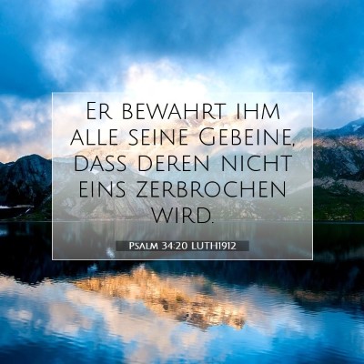 Picture 07 - Psalm 34:20 LUTH1912 - Er bewahrt ihm alle seine Gebeine, daß deren - Bible Verse Picture