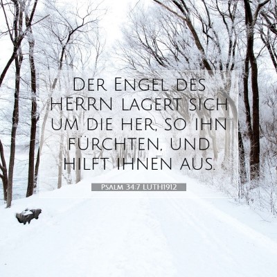 Picture 07 - Psalm 34:7 LUTH1912 - Der Engel des HERRN lagert sich um die her, so - Bible Verse Picture