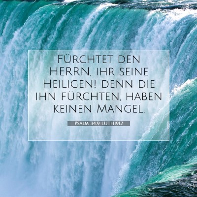 Picture 07 - Psalm 34:9 LUTH1912 - Fürchtet den HERRN, ihr seine Heiligen! denn die - Bible Verse Picture