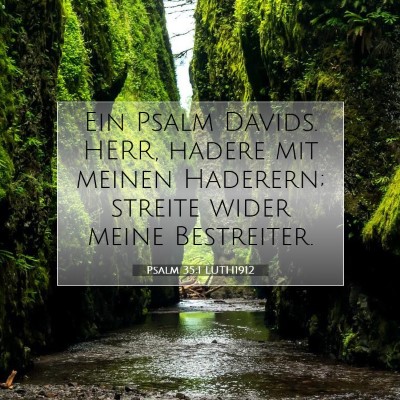 Picture 07 - Psalm 35:1 LUTH1912 - Ein Psalm Davids. HERR, hadere mit meinen - Bible Verse Picture