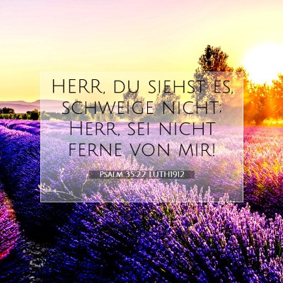 Picture 07 - Psalm 35:22 LUTH1912 - HERR, du siehst es, schweige nicht; Herr, sei - Bible Verse Picture