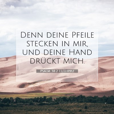Picture 07 - Psalm 38:2 LUTH1912 - Denn deine Pfeile stecken in mir, und deine Hand - Bible Verse Picture