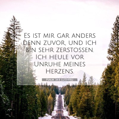 Picture 07 - Psalm 38:8 LUTH1912 - Es ist mir gar anders denn zuvor, und ich bin - Bible Verse Picture