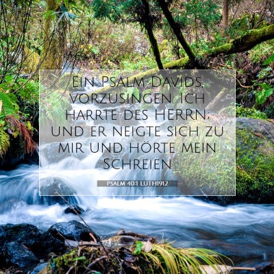 Picture 07 - Psalm 40:1 LUTH1912 - Ein Psalm Davids, vorzusingen. Ich harrte des - Bible Verse Picture