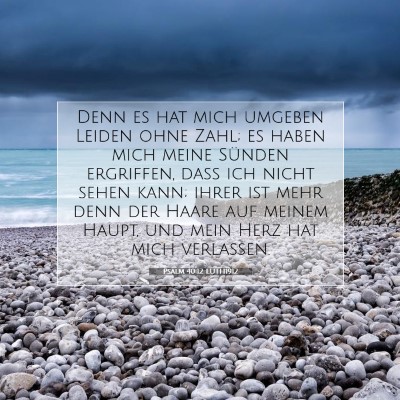 Picture 07 - Psalm 40:12 LUTH1912 - Denn es hat mich umgeben Leiden ohne Zahl; es - Bible Verse Picture