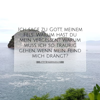 Picture 07 - Psalm 42:9 LUTH1912 - Ich sage zu Gott, meinem Fels: Warum hast du mein - Bible Verse Picture