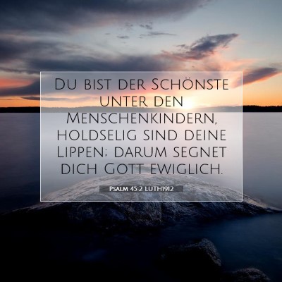 Picture 07 - Psalm 45:2 LUTH1912 - Du bist der Schönste unter den Menschenkindern, - Bible Verse Picture