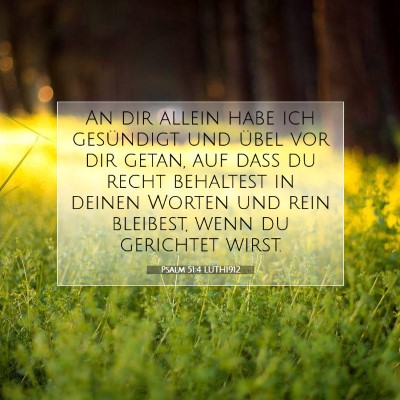 Picture 07 - Psalm 51:4 LUTH1912 - An dir allein habe ich gesündigt und übel vor - Bible Verse Picture