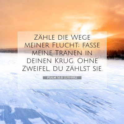 Picture 07 - Psalm 56:8 LUTH1912 - Zähle die Wege meiner Flucht; fasse meine - Bible Verse Picture