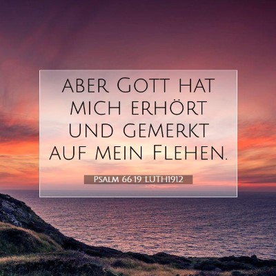 Picture 07 - Psalm 66:19 LUTH1912 - aber Gott hat mich erhört und gemerkt auf mein - Bible Verse Picture
