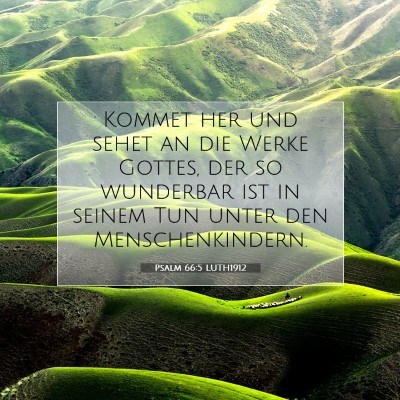 Picture 07 - Psalm 66:5 LUTH1912 - Kommet her und sehet an die Werke Gottes, der so - Bible Verse Picture
