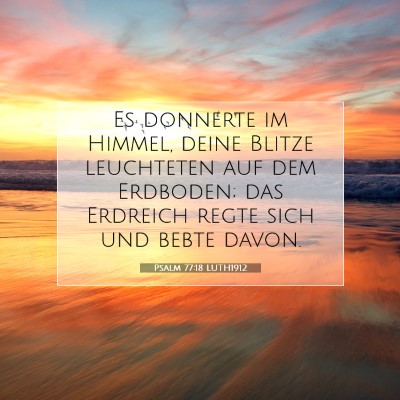 Picture 07 - Psalm 77:18 LUTH1912 - Es donnerte im Himmel, deine Blitze leuchteten - Bible Verse Picture