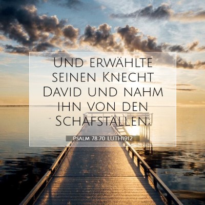 Picture 07 - Psalm 78:70 LUTH1912 - Und erwählte seinen Knecht David und nahm ihn - Bible Verse Picture