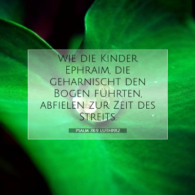 Picture 07 - Psalm 78:9 LUTH1912 - wie die Kinder Ephraim, die geharnischt den Bogen - Bible Verse Picture