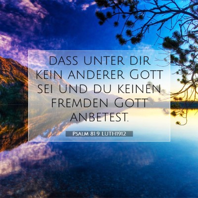 Picture 07 - Psalm 81:9 LUTH1912 - daß unter dir kein anderer Gott sei und du - Bible Verse Picture