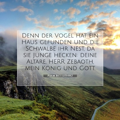 Picture 07 - Psalm 84:3 LUTH1912 - Denn der Vogel hat ein Haus gefunden und die - Bible Verse Picture