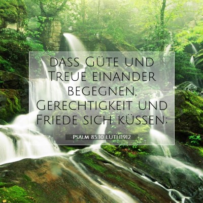 Picture 07 - Psalm 85:10 LUTH1912 - daß Güte und Treue einander begegnen, - Bible Verse Picture