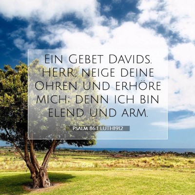 Picture 07 - Psalm 86:1 LUTH1912 - Ein Gebet Davids. HERR, neige deine Ohren und - Bible Verse Picture