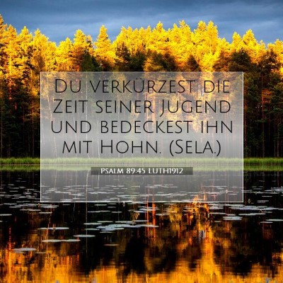 Picture 07 - Psalm 89:45 LUTH1912 - Du verkürzest die Zeit seiner Jugend und - Bible Verse Picture