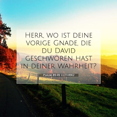 Picture 07 - Psalm 89:49 LUTH1912 - Herr, wo ist deine vorige Gnade, die du David - Bible Verse Picture