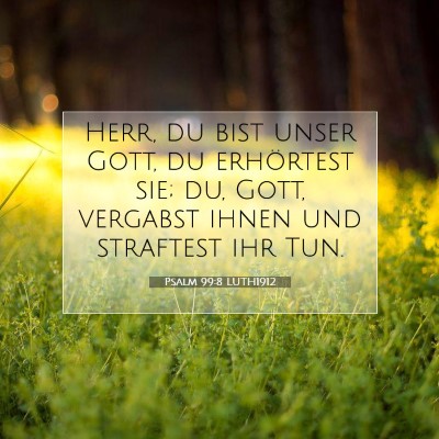 Picture 07 - Psalm 99:8 LUTH1912 - Herr, du bist unser Gott, du erhörtest sie; du, - Bible Verse Picture