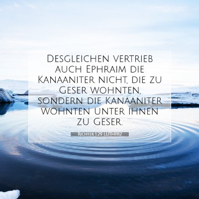 Picture 07 - Richter 1:29 LUTH1912 - Desgleichen vertrieb auch Ephraim die Kanaaniter - Bible Verse Picture