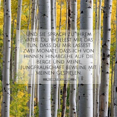 Picture 07 - Richter 11:37 LUTH1912 - Und sie sprach zu ihrem Vater: Du wollest mir das - Bible Verse Picture