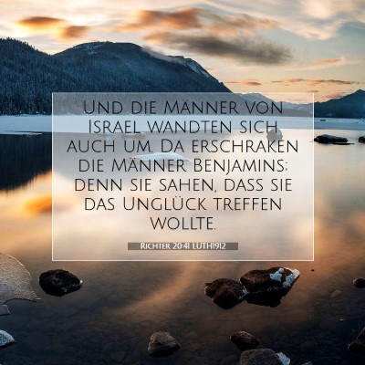 Picture 07 - Richter 20:41 LUTH1912 - Und die Männer von Israel wandten sich auch um. - Bible Verse Picture