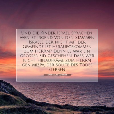 Picture 07 - Richter 21:5 LUTH1912 - Und die Kinder Israel sprachen: Wer ist irgend - Bible Verse Picture
