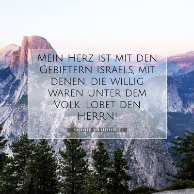 Picture 07 - Richter 5:9 LUTH1912 - Mein Herz ist mit den Gebietern Israels, mit - Bible Verse Picture