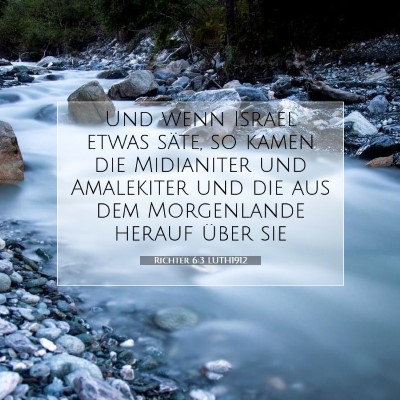 Picture 07 - Richter 6:3 LUTH1912 - Und wenn Israel etwas säte, so kamen die - Bible Verse Picture