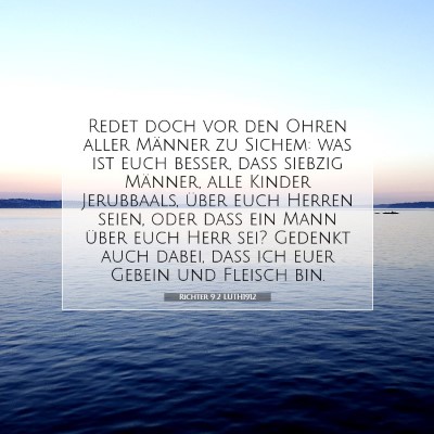 Picture 07 - Richter 9:2 LUTH1912 - Redet doch vor den Ohren aller Männer zu Sichem: - Bible Verse Picture