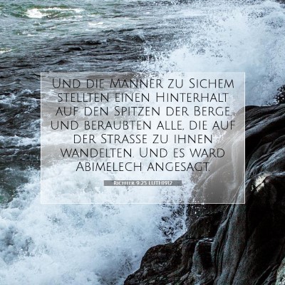 Picture 07 - Richter 9:25 LUTH1912 - Und die Männer zu Sichem stellten einen - Bible Verse Picture