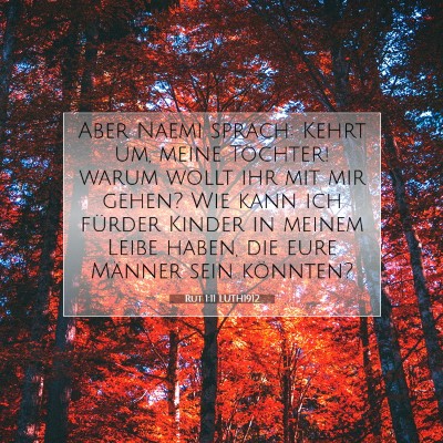 Picture 07 - Rut 1:11 LUTH1912 - Aber Naemi sprach: Kehrt um, meine Töchter! - Bible Verse Picture