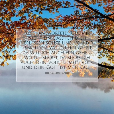 Picture 07 - Rut 1:16 LUTH1912 - Ruth antwortete: Rede mir nicht ein, daß ich - Bible Verse Picture