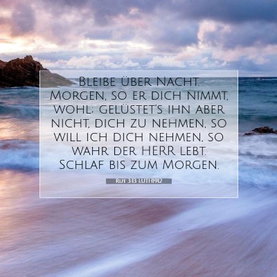 Picture 07 - Rut 3:13 LUTH1912 - Bleibe über Nacht. Morgen, so er dich nimmt, - Bible Verse Picture