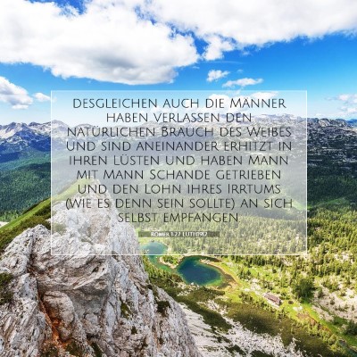 Picture 07 - Römer 1:27 LUTH1912 - desgleichen auch die Männer haben verlassen den - Bible Verse Picture