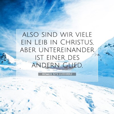 Picture 07 - Römer 12:5 LUTH1912 - also sind wir viele ein Leib in Christus, aber - Bible Verse Picture