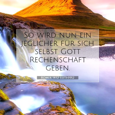 Picture 07 - Römer 14:12 LUTH1912 - So wird nun ein jeglicher für sich selbst Gott - Bible Verse Picture