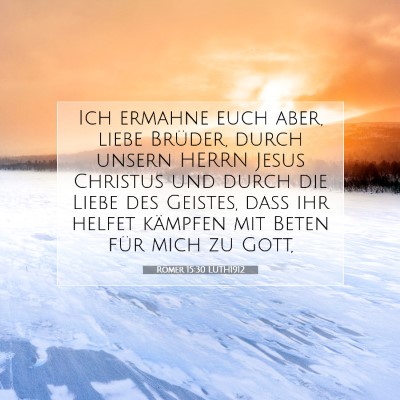 Picture 07 - Römer 15:30 LUTH1912 - Ich ermahne euch aber, liebe Brüder, durch - Bible Verse Picture