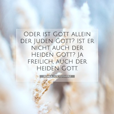 Picture 07 - Römer 3:29 LUTH1912 - Oder ist Gott allein der Juden Gott? Ist er nicht - Bible Verse Picture