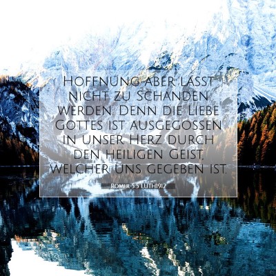 Picture 07 - Römer 5:5 LUTH1912 - Hoffnung aber läßt nicht zu Schanden werden. - Bible Verse Picture