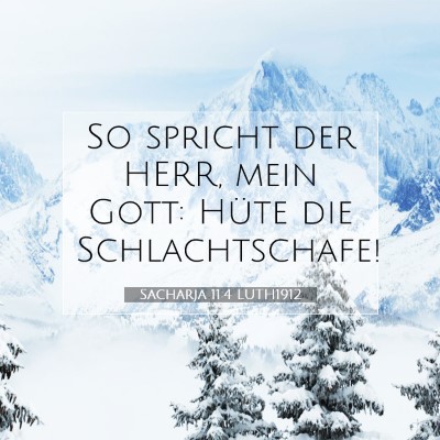 Picture 07 - Sacharja 11:4 LUTH1912 - So spricht der HERR, mein Gott: Hüte die - Bible Verse Picture