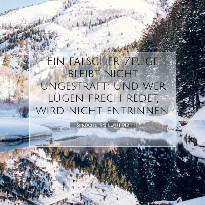 Picture 07 - Sprüche 19:5 LUTH1912 - Ein falscher Zeuge bleibt nicht ungestraft; und - Bible Verse Picture