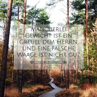 Picture 07 - Sprüche 20:23 LUTH1912 - Mancherlei Gewicht ist ein Greuel dem HERRN, und - Bible Verse Picture