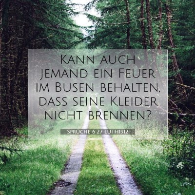 Picture 07 - Sprüche 6:27 LUTH1912 - Kann auch jemand ein Feuer im Busen behalten, - Bible Verse Picture