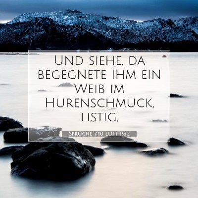Picture 07 - Sprüche 7:10 LUTH1912 - Und siehe, da begegnete ihm ein Weib im - Bible Verse Picture